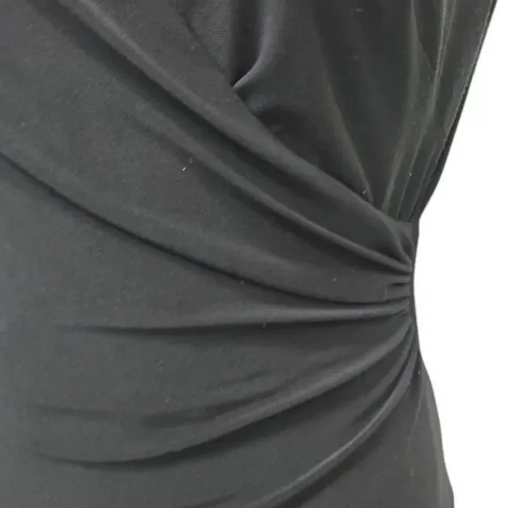 Ralph Lauren Black Tiered Mesh Faux Wrap Dress - Picture 15 of 15